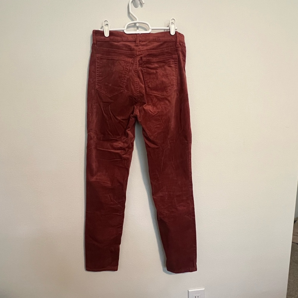 LOFT Burgundy High Rise Corduroy Pants - Picture 3 of 3